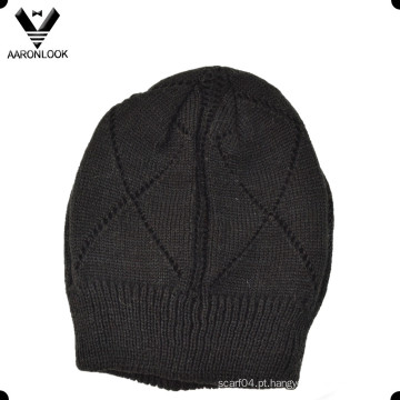 Acrílico dupla camada jacquard crianças beanie